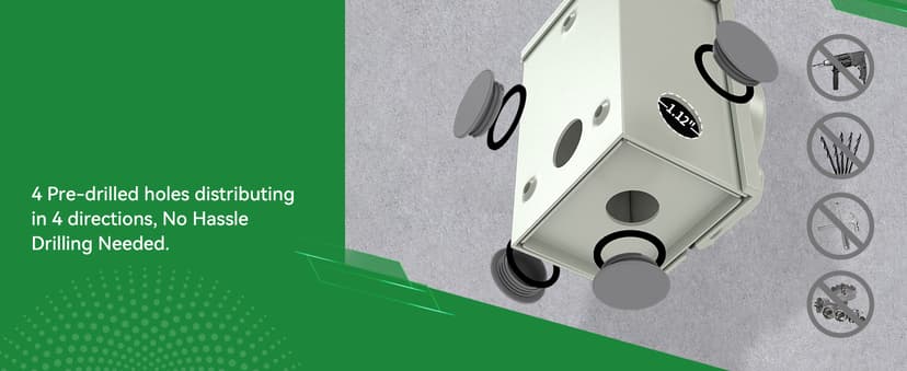 50 Amp Generator Cord 25FT and Power Inlet Box Combo Kit - Pre-Drilled, Waterproof, NEMA 14-50P to SS2-50R, ETL Listed