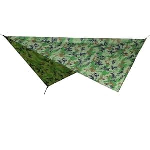 Azarxis Hammock Camping Tarp Rain Fly, Waterproof Tent Footprint Shelter Canopy Sunshade Cloth Picnic Mat for Outdoor Awning Hiking Beach Backpacking - Included Guy Lines & Stakes
