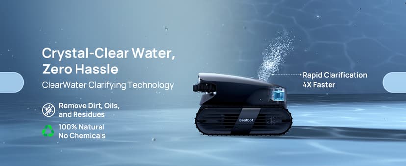 Beatbot AquaSense 2 Ultra Cordless Robotic Pool Cleaner for Complex Pools, Pool Mapping with AI Camera, 5-in-1 Cleaning, Smart Surface Parking, Pool Skimmer, Water Clarification – Prussian Blue