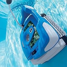 Polaris 8050 Sport Robotic Pool Cleaner, Automatic Vacuum for InGround Pools up to 40ft, Wall Climbing Vac w/ Strong Suction & Easy Access Transparent Lid