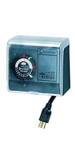 Intermatic P1121 Heavy Duty Outdoor Timer 15 Amp/1 HP for Pumps, Aerators, Heaters, Holiday Decorations and Landscape Lighting , Black