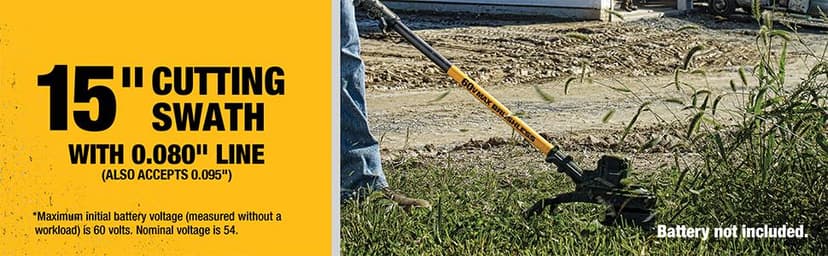 DEWALT FLEXVOLT 60V MAX* String Trimmer, 15-Inch, Tool Only (DCST970B)