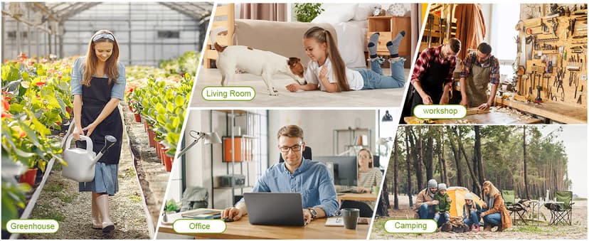 Gardtech Outdoor Heater for Patio, Electric Space heater with Overheat Protection, 1500W Fast Heat PTC Ceramic Portable Garage Heater for Workshop, Greenhouse