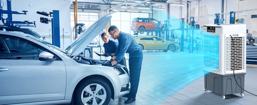 Evaporative Cooler, VAGKRI 2100CFM Air Cooler, 120°Oscillation Swamp Cooler with Remote Control, 24H Timer, 3 Wind Speeds for Outdoor Indoor Use,8 Gallon