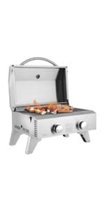 Outvita Charcoal Grill and Offset Smoker, Outdoor Patio Barbecue Cooker with Wheels, Portable Backyard BBQ Oven with Side Fire Box for Camping, Picnic, Party