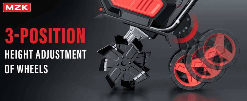 MZK 40V 12-inch Cordless Garden Tiller, Battery Powered Garden Cultivator, 2 * 4.0Ah Battery and Fast Charger Included