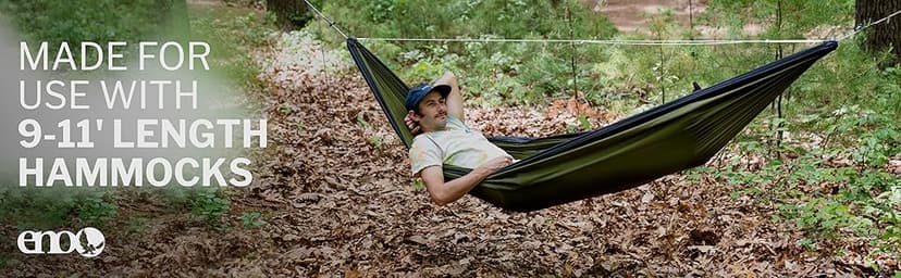 ENO Microtune Structural Ridgeline - Camping Hammock Travel Essentials - Hammock Cord for Preset Lay - Compatible with 1 to 2 Person Portable Hammocks - Sapphire/Grey