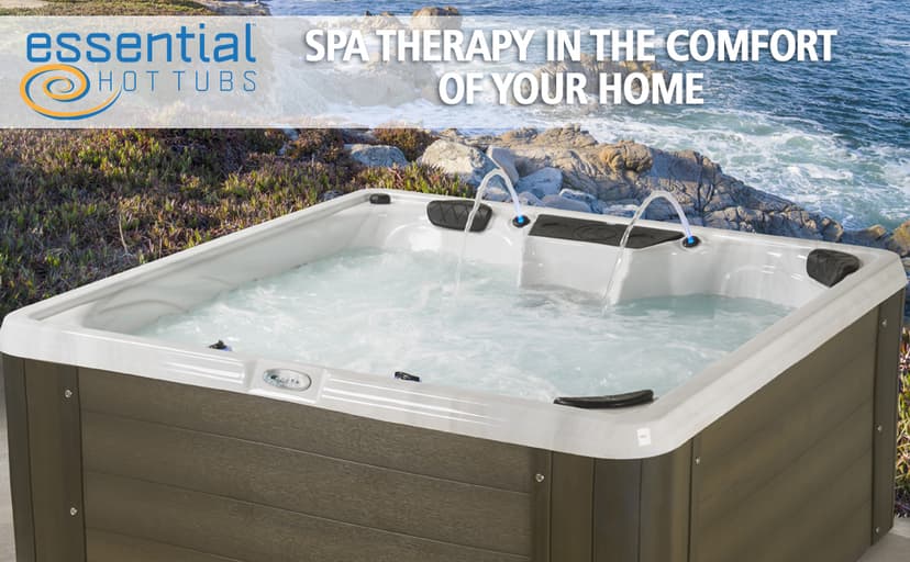 Aqualife Edgewater® Outdoor Hot Tub, Fit 6 Adults, 28 Massaging Jets, Cover Included, Ice Bucket Feature, Plug into Any Standard Outlet, Made in USA