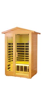 Saunas 904V Far Infrared Sauna, Outdoor Wooden Dry Sauna Low EMF (Hemlock Wood, 4-Person Size)