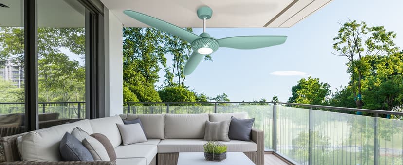 Outdoor Ceiling Fan Light for Gazebo with Battery, 52" Solar Ceiling Fan with Adjustable Thermostat & 2pcs 30W Bifacial Panels for Patios, Porch, Barn, Shed