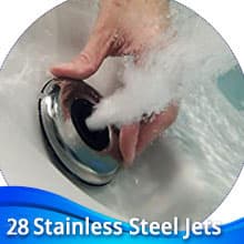 Aqualife Edgewater® Outdoor Hot Tub, Fit 6 Adults, 28 Massaging Jets, Cover Included, Ice Bucket Feature, Plug into Any Standard Outlet, Made in USA