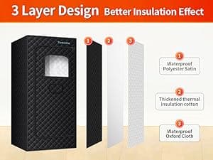 Sauna Box, Portable Steam Sauna for Body Relaxation, Portable Sauna for Home, Personal SPA Steam Sauna with 3L /1500W Steamer, 9 Levels Temp Control, Full Body Sauna Tent for Spa,Indoor,Outdoor