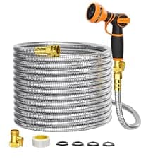 Giraffe Tools Grandfalls Pressure Washer G20 Pro, 2500 PSI 2.2 GPM, Wall Mounted Power Washer with 65FT Hose Reel, Ultra-Soft Pressure Hoses, 4 Nozzles for Floor/Cars/Fences/Patios, Dark Silver