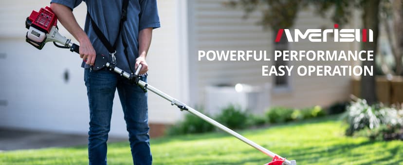 AM4532 Gas Brush Cutter & Trimmer – High-Powered 2-Stroke Engine, Dual Cutting Heads, Lightweight & Easy to Use