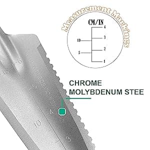 SUMIO 13.3" Alloy Steel Garden Trowel with Forked Tip and Depth Markings, Weeding Knife for Root Cutting, Transplanting, Digging, and Slit Weeding