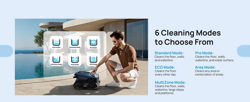 Beatbot AquaSense 2 Ultra Cordless Robotic Pool Cleaner for Complex Pools, Pool Mapping with AI Camera, 5-in-1 Cleaning, Smart Surface Parking, Pool Skimmer, Water Clarification – Prussian Blue