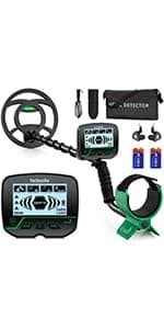 Metal Detector for Adults, Rechargeable Battery for 20H Typical Use, 5 Professional Mode with Higher Accuracy 10” Waterproof Coil for Gold Detecting