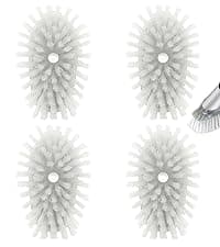 Palm Brush Refills for OXO Good Grips Soap Dispensing Dish Brush - 4 Pack Cleaning Replacement Brush Head for OXO Palm Brush(White)