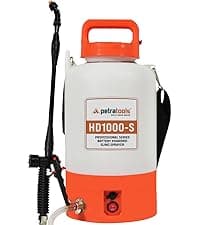 PetraTools Battery Powered Backpack Sprayer 4 Gallon - 6 Hours Long Battery Life & Padded Straps for Comfort - HD4000 Electric Backpack Garden Sprayer with 6 Spray Nozzles & 90PSI Adjustable Pressure