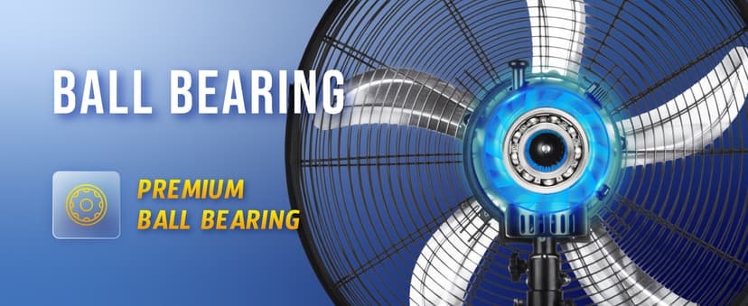 Tornado - 20 Inch High Velocity Metal Oscillating Pedestal Fan 5250 CFM - Commercial, Industrial Use Water-Resistant