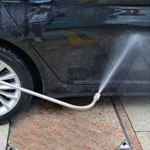 Mist Watering Wand For Hanging Baskets,25 Inch Spray Wand With Adjustable Nozzle, Car Pet Window Cleaning Tool, Great For Watering Seedbeds, Hanging Plants, Deck Plants.(90-degree curved nozzle)