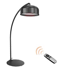 EAST OAK Patio Heater 3000W, Commercial Arch Outdoor Heater 3 Heat Settings, Tip-over & Overheat Protection, Instant Heat Electric Heater for Restaurant, Patio, Backyard, Garage, 240V Black