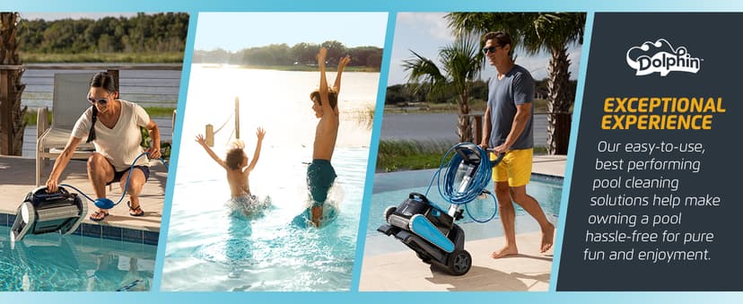 Dolphin Liberty 200 and Skimmi Cordless Robotic Pool Cleaning up to 33 FT - Wall Climbing Scrubber