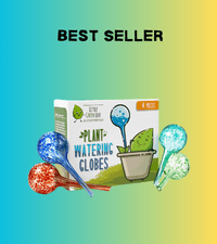 LGL Plant Watering Globes - Automatic Self Watering Globes. Decorative Self Watering Planter Inserts Made From Hand-Blown Durable Glass. Self Watering Spikes to Support Plant Health. 4 Pack, Jumbo.