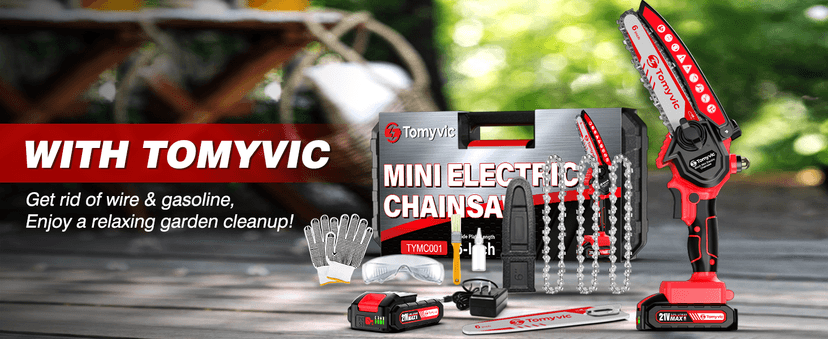 Electric Mini Chainsaw Battery Powered - 6 Inch Cordless Handheld Power Chain Saw With Charger For Trimming On Tree Branches, Wood Cutting, Pruning Limbs To Yard Clean-Up & Gift-Ready