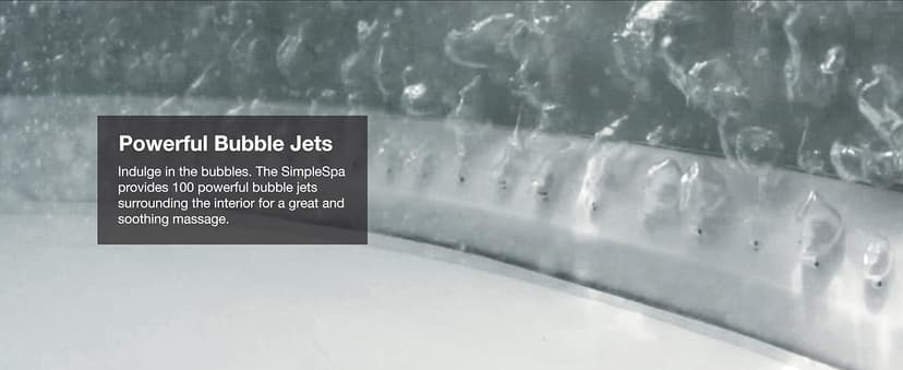 INTEX SimpleSpa Inflatable Hot Tub, 4 Person Jet Massage Spa with Built-in Pump