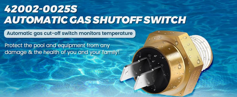 puxyblue 2025 New 42002-0025S 140F Automatic Gas Shutoff (AGS) Switch Replacement for Pentair Mastertemp and Sta Rite Max-E-Therm Pool and Spa Heater Electrical Systems Replace 42001-0063S