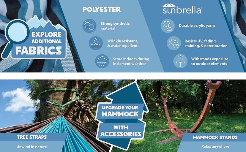 Vivere Nylon Eco-Friendly Hammock Tree Strap Set - 250 lb Weight Capacity