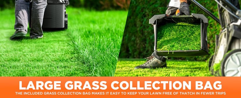 Litheli 40V (2 x 20V) 16" Electric Lawn Mower Cordless, Walk Behind Lawn Mower with 6-Height Adjust, Portable & Lightweight Push Battery Powered Lawn Mower (2 * 4.0AH Batteries Included)