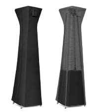 OutdoorLines Waterproof Outdoor Patio Heater Covers with Zipper and Storage Bag, Dust-proof UV-Resistant Windproof Propane Heavy Duty Heater Cover for Standing Heater, 1 Pack-89Hx33Dx19B inch Black