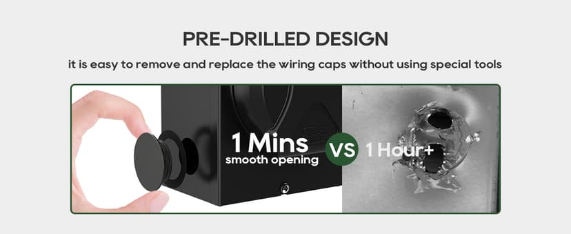 RVGUARD Emergency Power Combo Kit, 25 Foot 30 Amp Generator Cord and Power Inlet Box, NEMA L14-30P to L14-30R Generator Cord with NEMA L14-30P Pre-Drilled Generator Inlet Box, ETL Listed