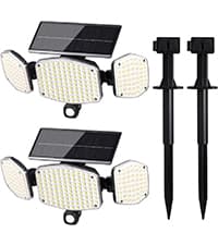 Solar Spotlights Outdoor Waterproof Solar Landscape Lights, Color Changing Solar Powered Garden Lights, Auto On/Off Solar Spot Lights for Outside, Multicolor, 4 Pack, JY2226