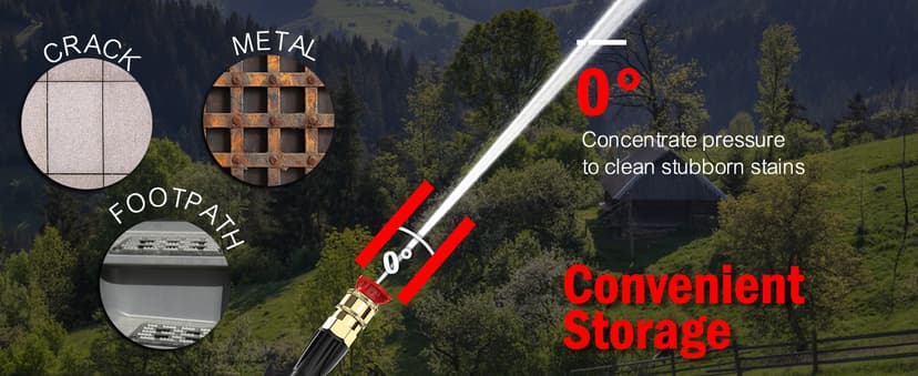 Pressure Washer, 5000PSI Max 3.6GPM Electric Power Washer with Foam Cannon 35FT Power Cord 4 Nozzles, Pressure Washer for Cars, Patios, Fences, Decks and Driveway