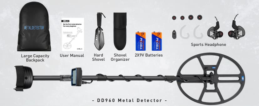 14'' Metal Detectors for Adults, Waterproof Double-D Search Coil, Professional Metal Detector with Pinpoint Mode, 13 inch Detection Depth, 4 Modes