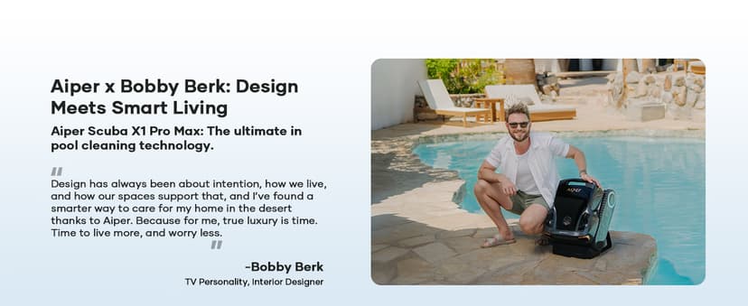 Aiper Scuba X1 Pro Max All-in-One Pool Cleaning Robot with Caddy, Pool Mapping, Adaptive Path, 8500 GPH Power, Double Filtration, Smart Surface Parking, Pool Vacuum for All Inground Pools