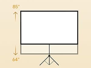 Projector Screen with Stand - 100" Indoor/Outdoor 16:9, 4K HD PVC Screen with 1.5 Gain, 2IN1 for Backyard Theater & Wall Hanging, Includes Carry Bag
