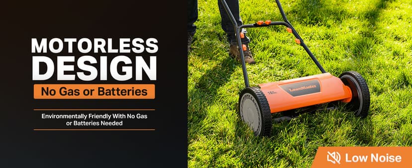 LawnMaster LMRM1602 Push Reel Lawn Mower 16-Inch 5-Blade