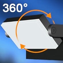 Juyace 60W LED Flood Lights Outdoor Wall Pack Light No photocell Lighting Fixtures for House 360° Rotational 6000lm 5000K IP65 Waterproof Modern Security Floodlights for Above Garagee