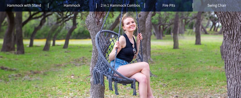 SUNCREAT Hammocks Traditional Rope Double Hammock with Hardwood Spreader Bar and Carrying Bag, 450 lbs Capacity, Natural