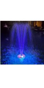 Bluetooth Pool & Hot Tub Speaker with Colorful Lights & 360 Surround Sound, IP68 Waterproof Floating Speaker, Up to 85ft Bluetooth Range