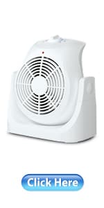 LifePlus 2 in 1 Heater Fan Combo, Portable Cooling Desk Fan, Air Circulator Fan 45° Tilt, 2 Wind Speeds, 1500W Overheat Protection Personal Small Floor for Home Office White