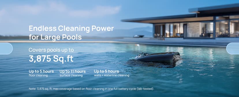 Beatbot AquaSense 2 Pro Cordless Robotic Pool Cleaner, Unmatched 5-in-1 Cleaning, Surface Parking, Pool Skimmer with APP Control, Water Clarification, for Pools up to 3,875 Sq.ft– Obsidian