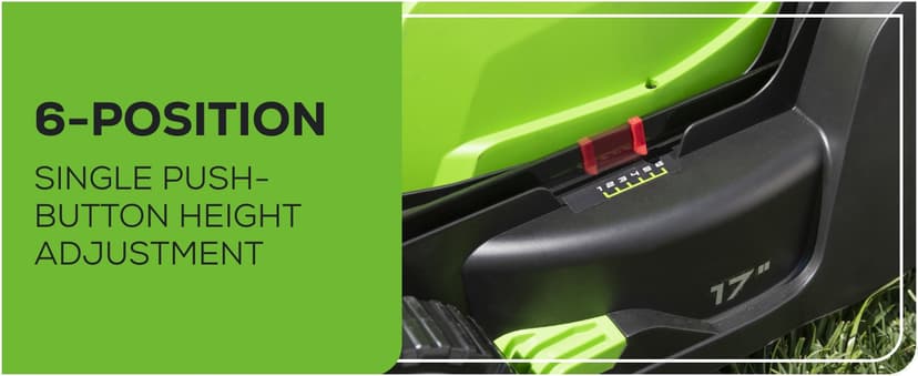 Greenworks 40V 17" Cordless (Push) Lawn Mower (75+ Compatible Tools), 4.0Ah Battery and Charger Included