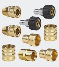 22" Pressure Washer Surface Cleaner with 4 Wheels & Dual Handles & 3 Nozzles, 4500PSI 6GPM Stainless Steel Pressure Washer Attachment for Concrete Driveway Sidewalk Deck Patio, Commercial Grade