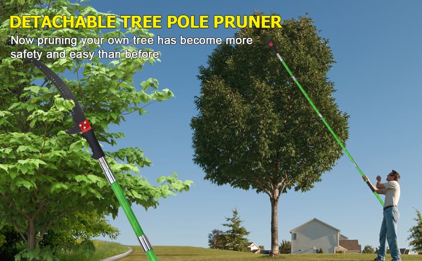27 Feet Tree Pole Pruner Manual Branches Trimmer Tree Branch Garden Tools Loppers Hand Pole Saws Extendable Height
