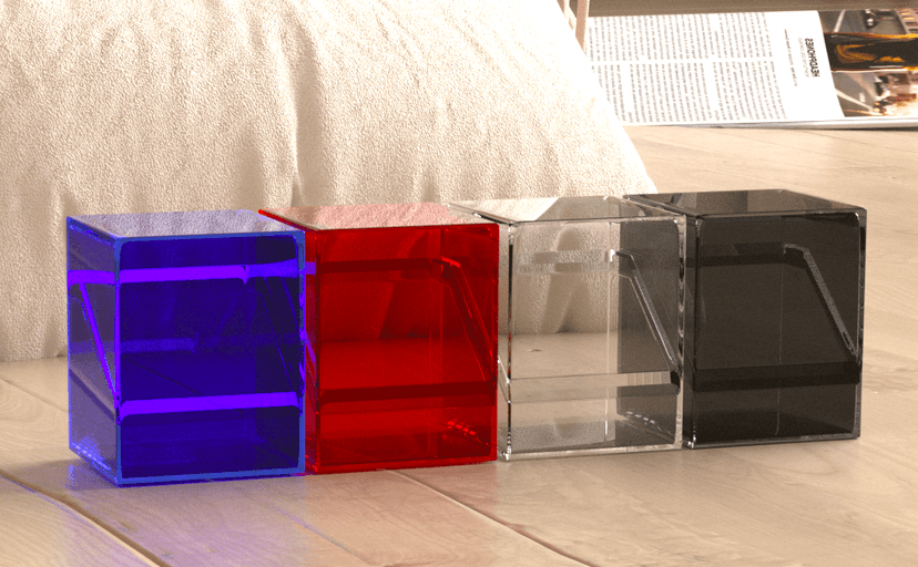 KKU Card Deck Boxes with 4 Pack Acylic Card Cases, Magnetic Closure Trading Card Deck Storage Box Fits 800+ Sleeved Cards Sport Cards